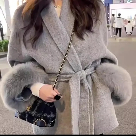 High End Double-sided Wool Strapping Real Wool Fur Coat Women's Removable Cuffs - Picture 3 of 8